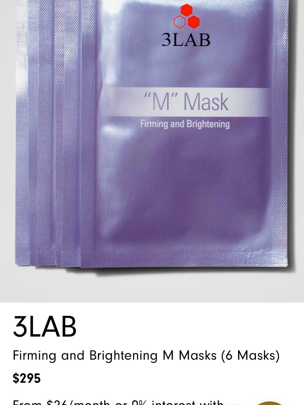 Firming & Brightening M Mask -  (6 Masks) limited edition